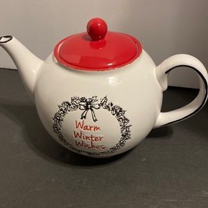 Spectrum Designz 2016 Warm Winter Wishes teapot 9 x5” dishwasher/microwave safe